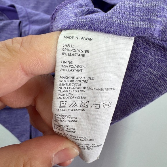 Prana Sweatshirt Womens Medium Purple Ember Cowl Neck Thumb Hole Pullover Top - Picture 6 of 8